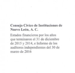 Estado Financiero  Consejo Cívico 2016